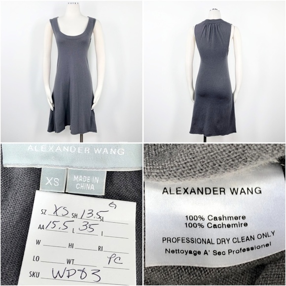 Alexander Wang Cashmere Grey Fit Flare Tank Dress - Picture 8 of 8